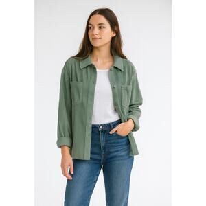 Pacsun Women's Sage Green Corduroy Oversized Jacket Size XS/S